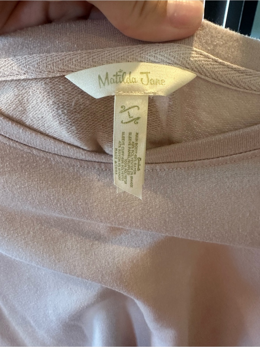 Matilda Jane Cream Eyelet Panel Long Sleeve Top - Picture 7 of 7